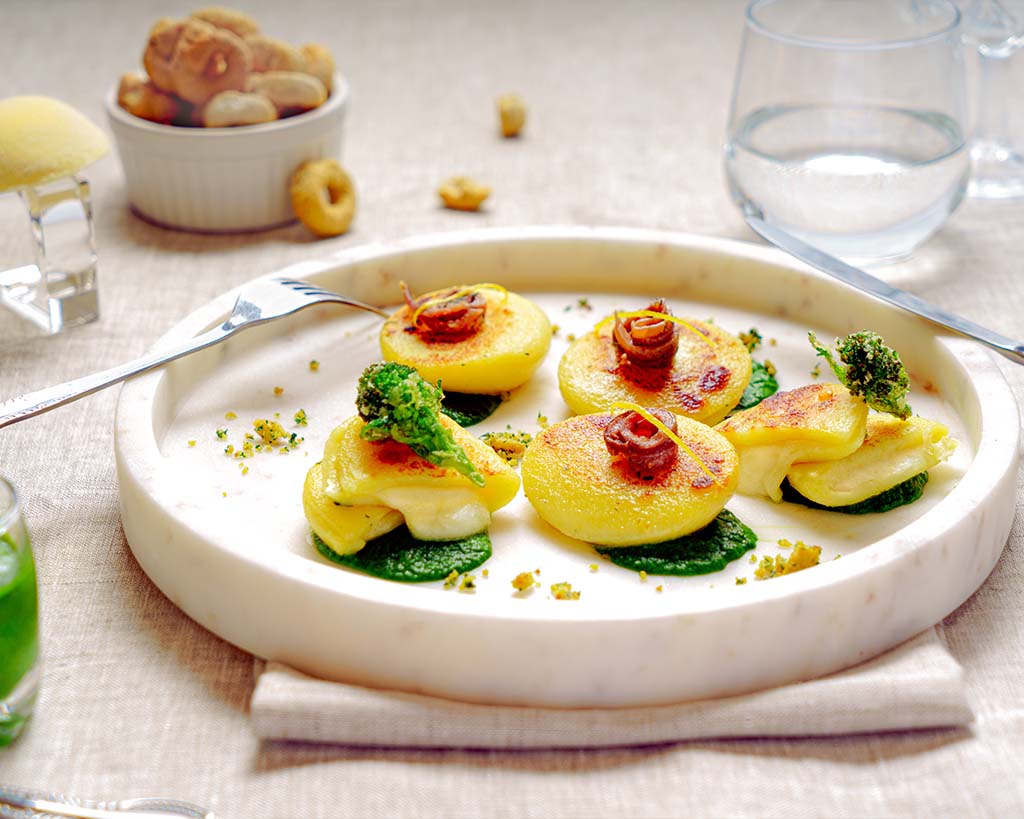 Medaglioni di patate con cuore di burrata