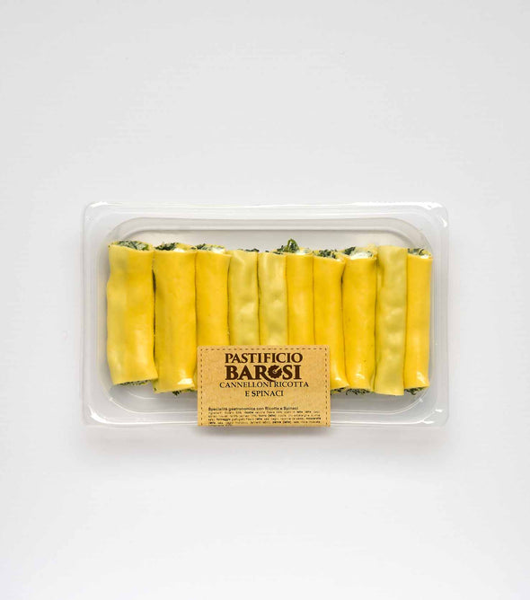 Cannelloni con ripieno ricotta e spinaci