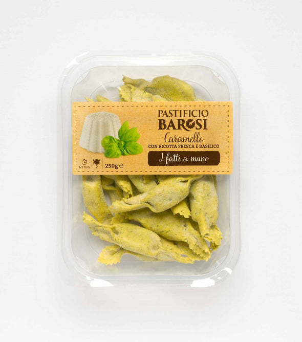 Caramelle ricotta e basilico