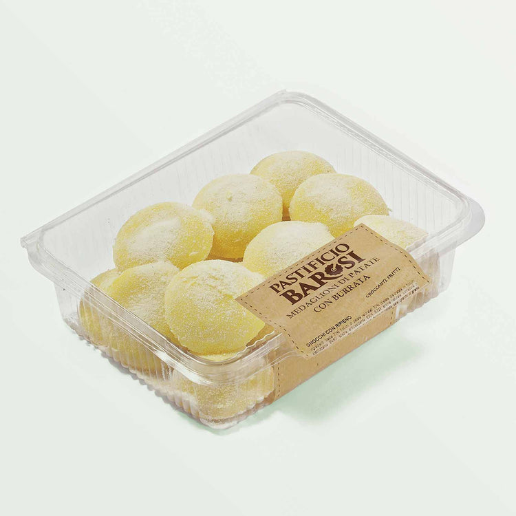 Medaglioni di patate con burrata