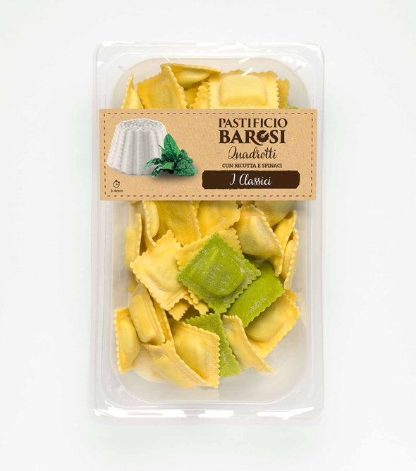 Quadrotti ricotta e spinaci